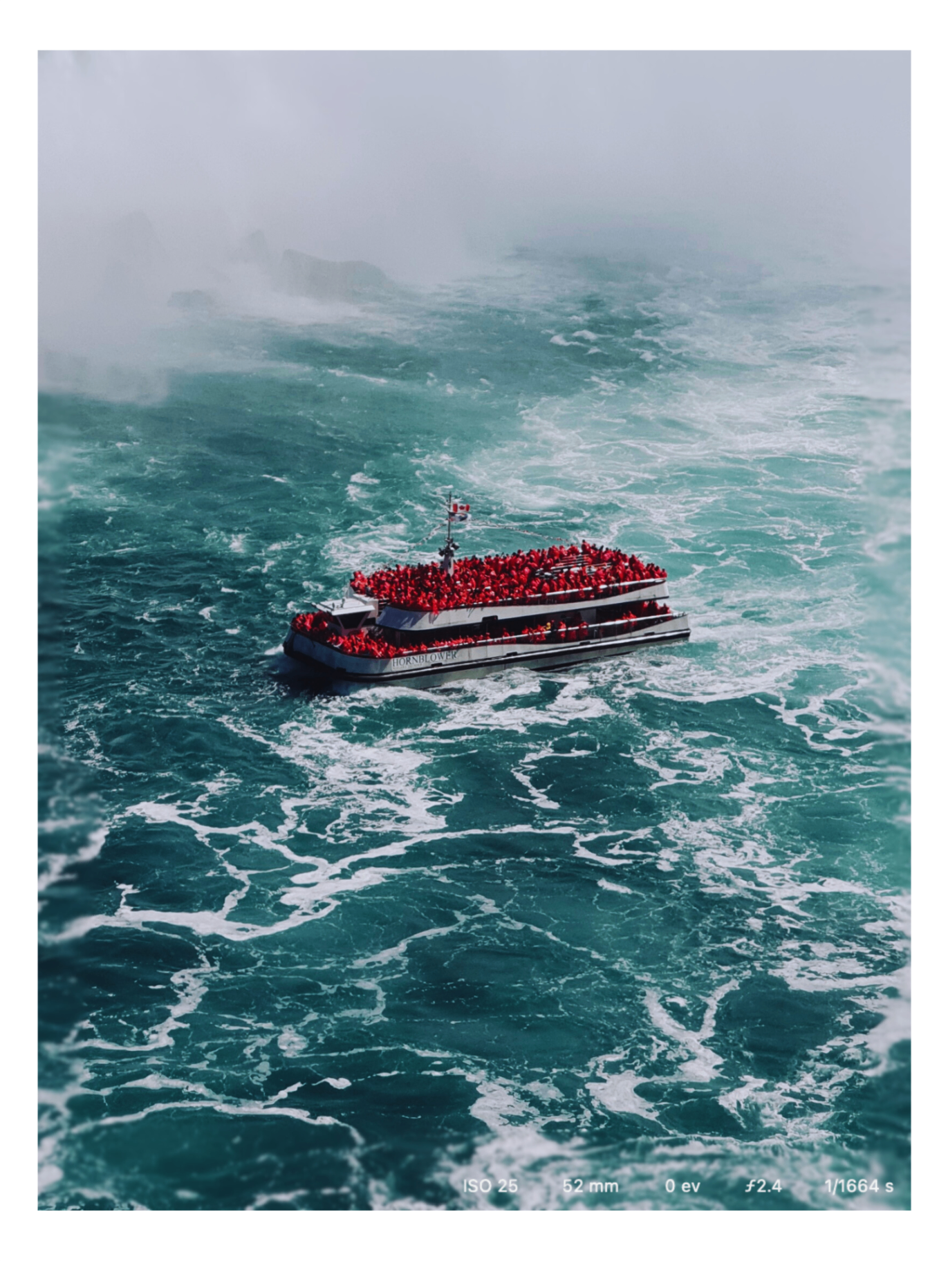 Hornblower boat in Niagara mist
